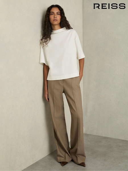 Белый - Reiss Olivia Cotton-Jersey Oversized T-Shirt (AL1179) | €73