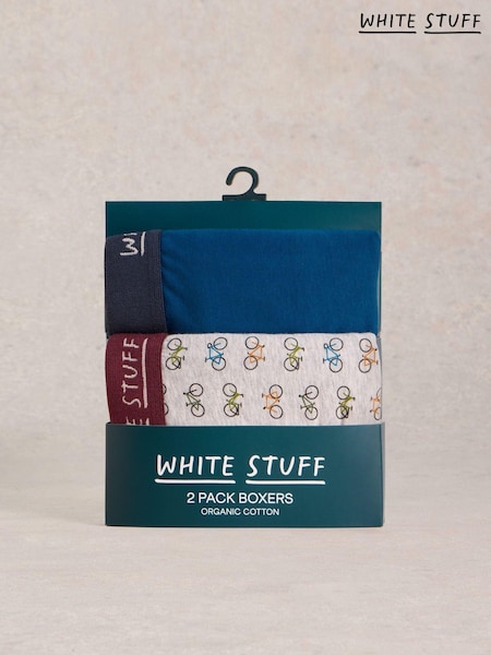 White Stuff Green Plain & Print Boxers 2 Pack (AL1215) | €29