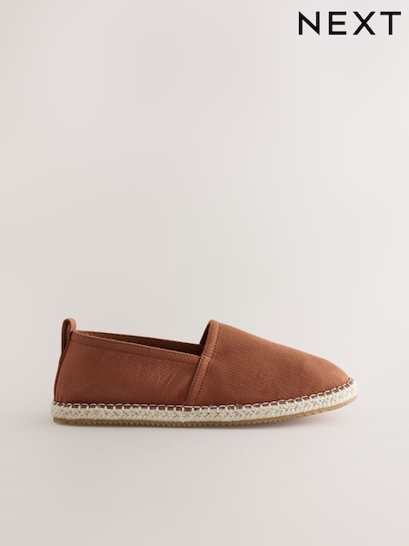 Rust Brown Searsucker Espadrille (AL1375) | €33