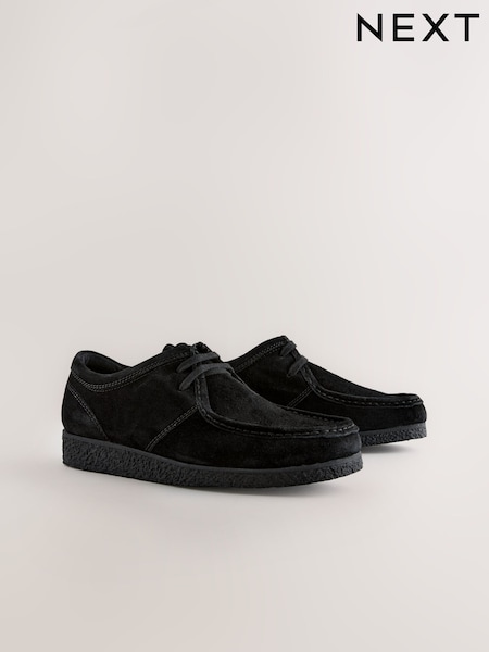 Black Suede Apron Shoes (AL1383) | €62