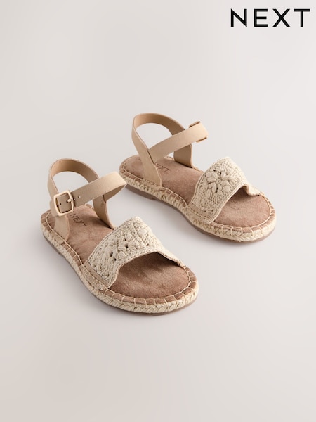 Neutral Crochet Buckle Fastening Sandals (AL1405) | €35 - €44