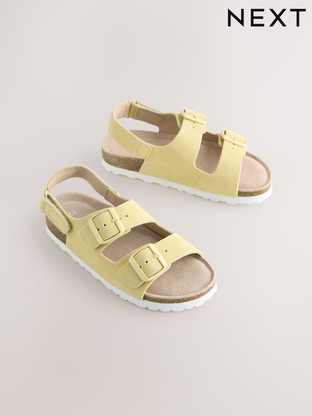 جلد سويدي أصفر - Touch Fastening Strap Corkbed Sandals (AL1424) | ‏91 د.إ.‏ - ‏ 127‏ د.إ.