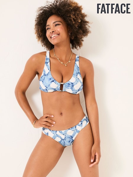 FatFace Loe Blue Leaf Print Bikini Top (AL1574) | 1,772 UAH