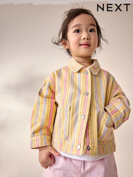 Multi - Stripe 100% Cotton Shacket (3mths-7yrs) (AL1589) | CHF 24 - 30 CHF