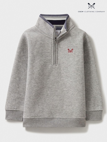 Crew Clothing Grey Long Sleeve Half Zip Sweatshirt (AL1593) | €39 - €50