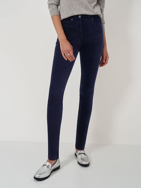 Crew Clothing Blue 5 Pocket Velvet Skinny Trousers (AL1627) | €83