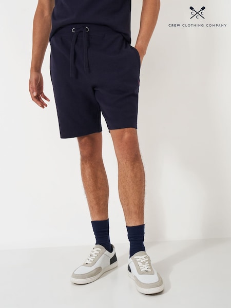 Crew Clothing Blue Cotton Blend Waffle Lounge Shorts (AL1647) | €50