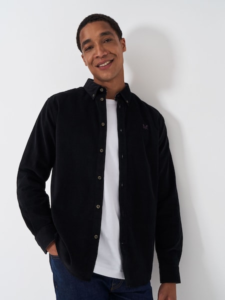 Crew Clothing Corduroy 100% Cotton Black Shirt (AL1656) | 338 LEI
