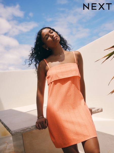 Roz coral - Bandeau Shift Dress (AL1667) | 217 LEI