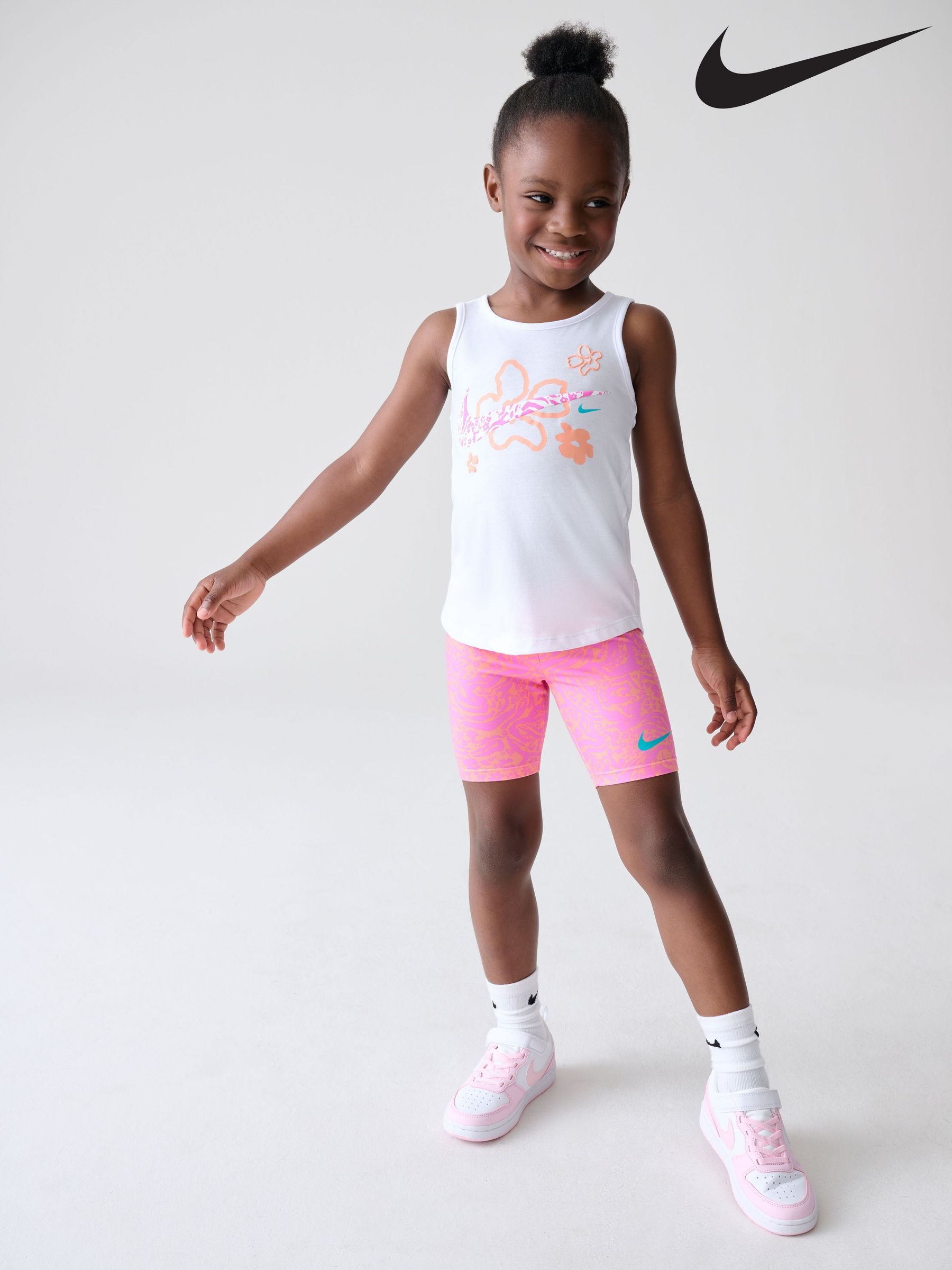 nike cycling shorts and top set