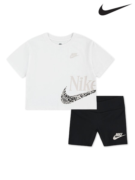 Svart - Nike Little Kids Wild Flower Boxy T-Shirt and Shorts Set (AL1689) | kr500