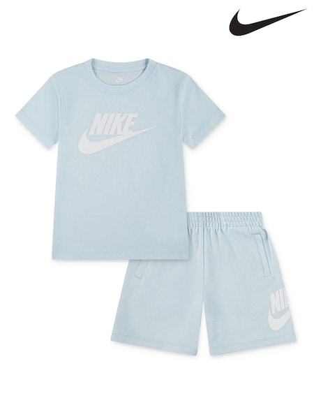 Синий - Nike Little Kids Club T-Shirt and Shorts Set (AL1719) | €46