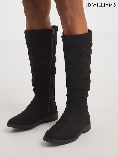 JD Williams Microsuede Ruched Boots in Wide Fit (AL1722) | € 54