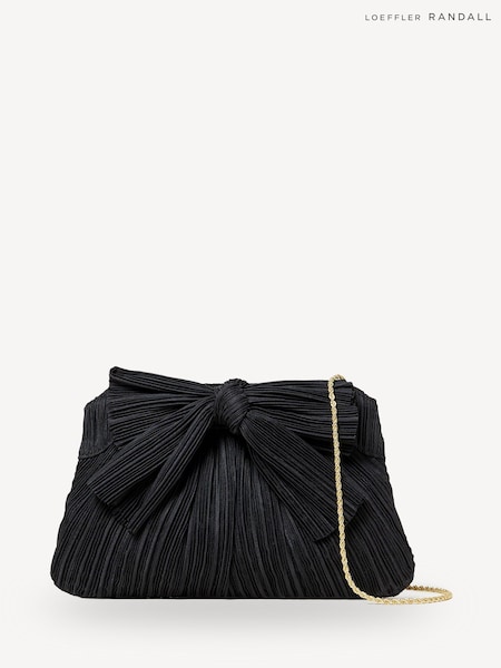 Loeffler Randall Black Rayne Frame Clutch With Bow (AL1764) | AED1,223