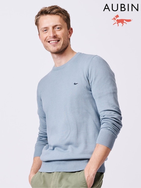 Aubin Blue Raven Cotton Crew Neck 100% Cotton Jumper (AL1820) | €91