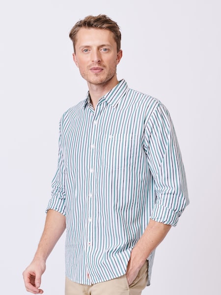 Aubin Blue Gladstone Poplin 100% Cotton Shirt (AL1827) | €113