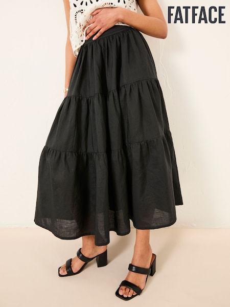 FatFace Valerie Black Voluminous Skirt (AL1865) | ₪397