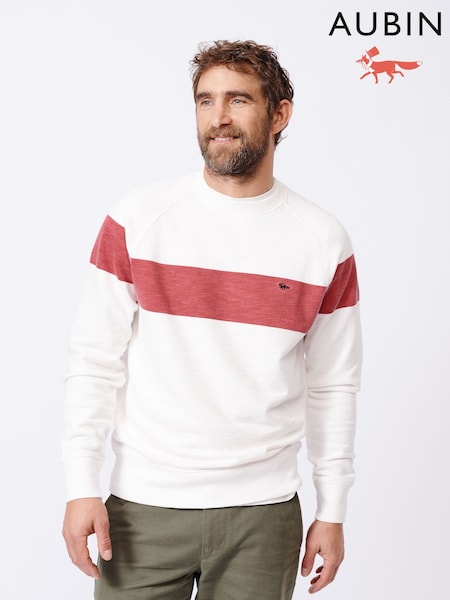 Aubin Blue Garsdale Slub Crew Sweatshirt (AL1899) | R$ 780