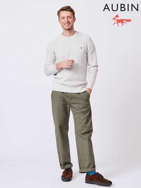 Сірий - Aubin синій Holywell Pique круглий виріз 100% Organic Cotton джемпер (AL1907) | 5 347 грн