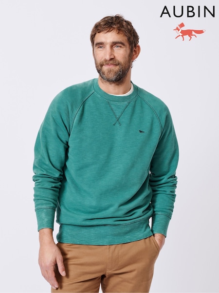 Aubin Blue Garsdale Slub Crew Sweatshirt (AL1914) | €113
