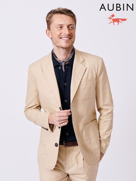 Aubin Blue Mareham Patch Pocket Blazer (AL1925) | AED1,334