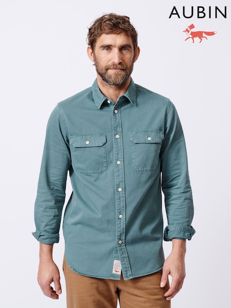 Aubin Blue Rigsby 100% Cotton Shirt (AL1933) | ₪548
