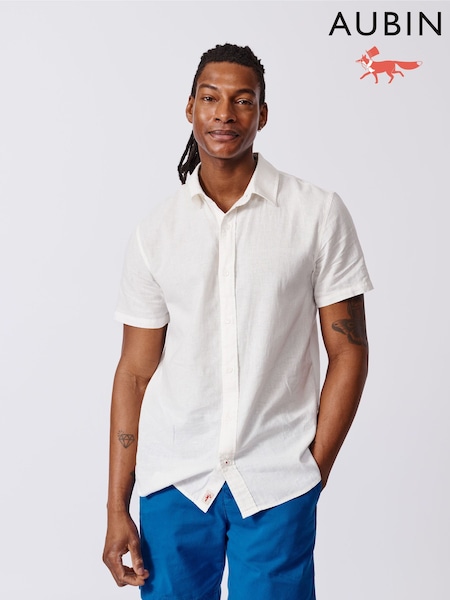 Aubin Fulstow Linen Cotton White Shirt (AL1943) | €112