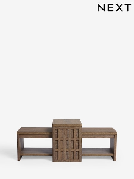 Dark Hoxton Textured Nesting Coffee Table (AL2048) | €430
