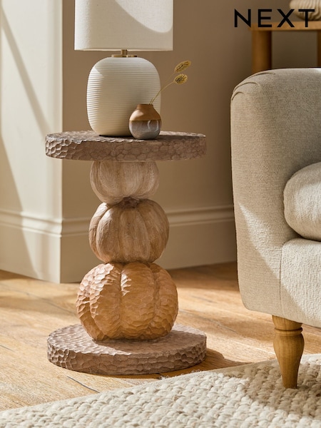 Natural Resin Pumpkin Shaped Side Table (AL2067) | €155