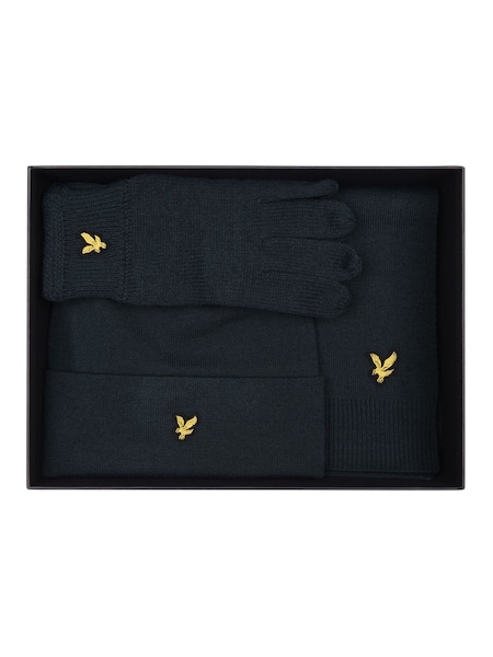 Lyle & Scott Natural Checked Scarf and Beanie Gift Set (AL2102) | €43