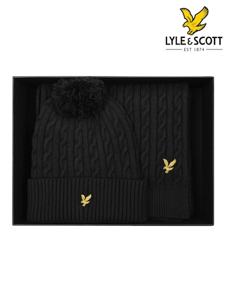 Lyle & Scott Cable Bobble Beanie & Scarf Set (AL2107) | 92 €