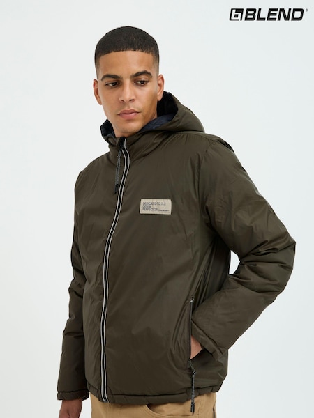 Зеленый хаки - Blend Lightweight Reversible Padded Coat (AL2372) | €40