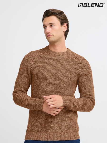 Blend Brown 100% Cotton Fisherman Knitted Sweat Jumper (AL2379) | 2,103 UAH