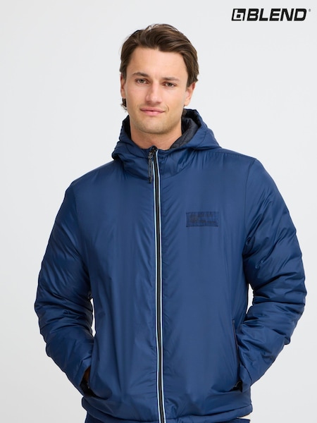 Blend Navy Blue Lightweight Reversible Padded Coat (AL2385) | €40