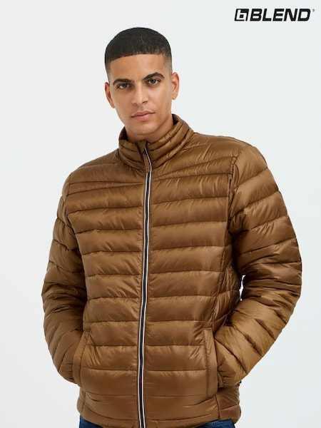 Blend Tan Brown Metallic Coated Jacket (AL2408) | €53