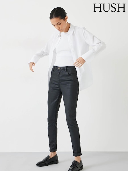 Hush Black Coated Jeans (AL2488) | €56