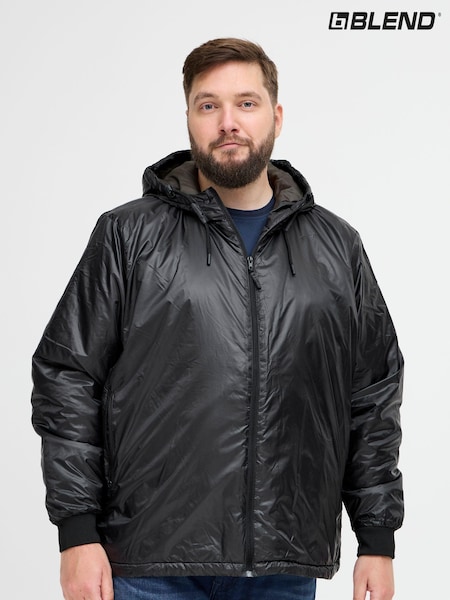 Blend Big & Tall Black Lightweight Padded Coat (AL2492) | ₪226