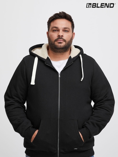 Blend Big & Tall Black Fleece Lined Hooded Sweater (AL2494) | ₪251