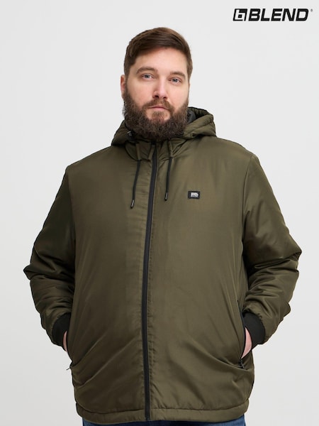 Blend Big & Tall Green Lightweight Padded Coat (AL2499) | ₪226