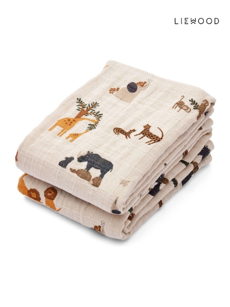 Natural - Set din muselină de pânză Liewood 100% bumbac organic Lewis 2 (AL2511) | 127 LEI
