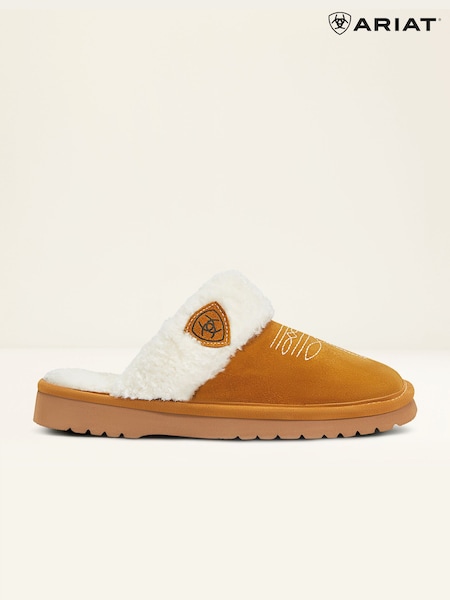 Brun - Ariat Jackie Square Toe Western Slippers