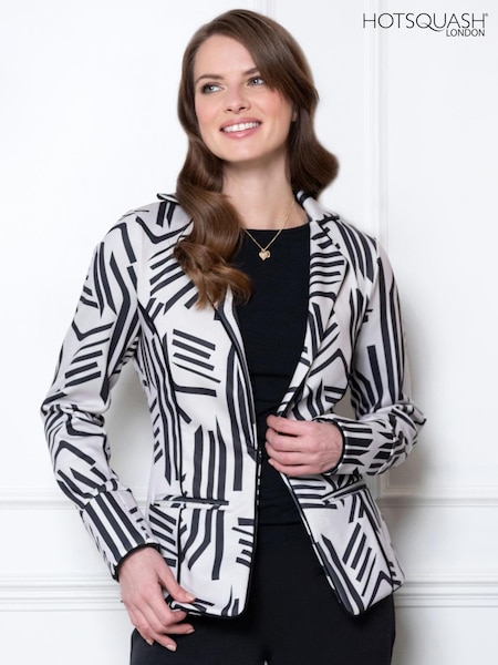siva - Hot Squash Grey Piping Detail Jacket