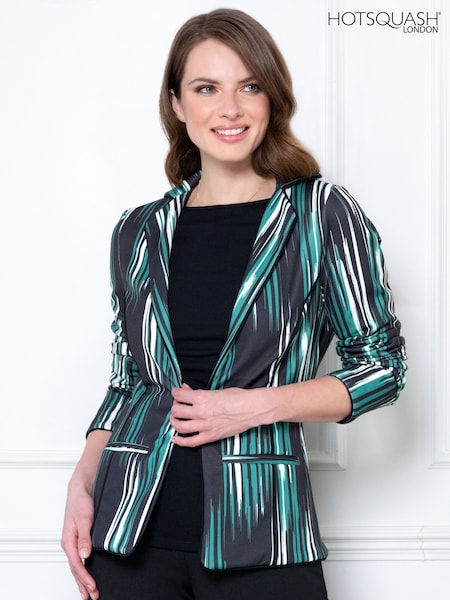 zelena - Hot Squash Green Piping Detail Jacket
