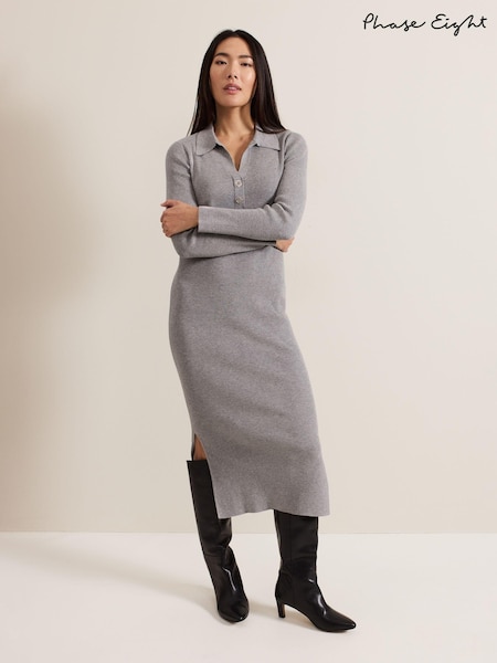 Phase Eight Grey Lucy Midi Dress (AL2745) | €72