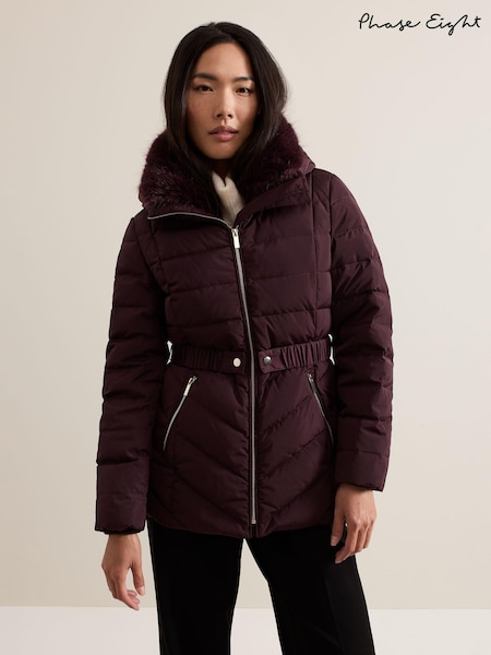 Phase Eight Red Bobbie Short Puffer Coat (AL2754) | €114