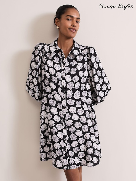 Phase Eight Black Selika Floral Dress (AL2780) | €72