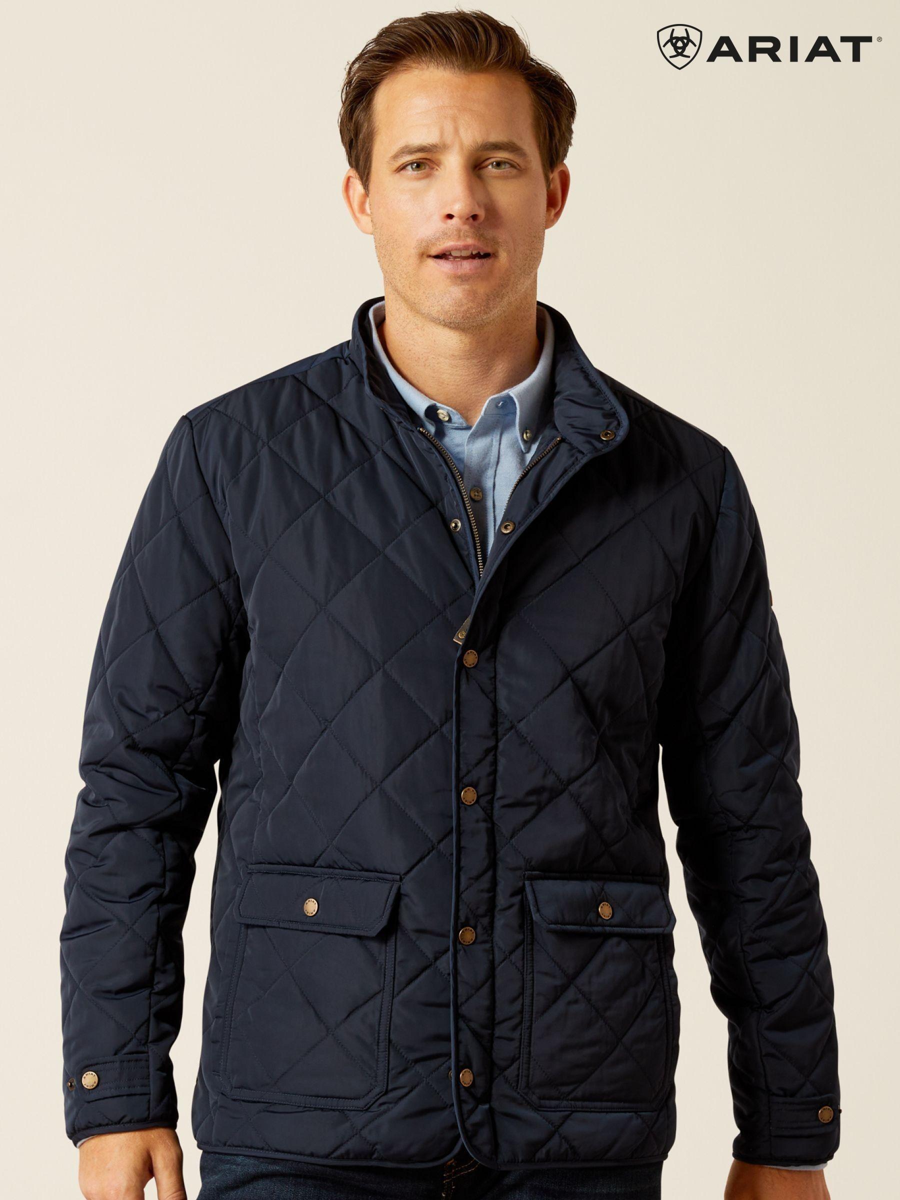 Mens fitted quilted jacket new arrivals