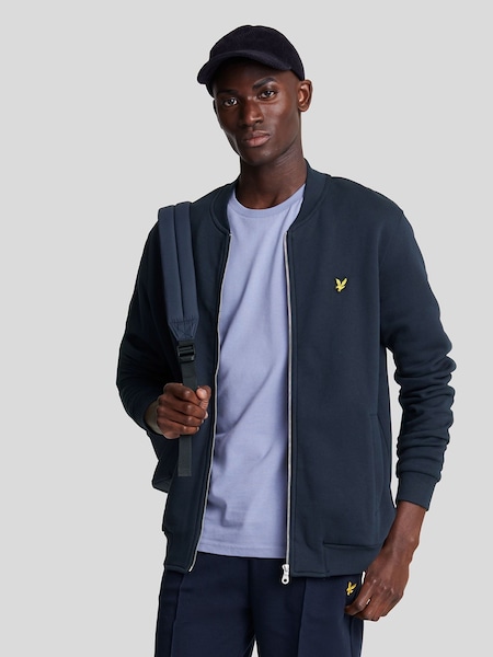Lyle & Scott Blue Jersey Bomber 100% Cotton Jacket (AL2973) | € 50