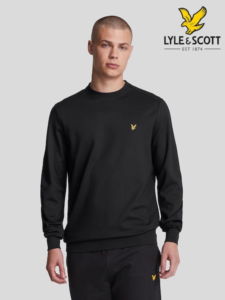 Lyle & Scott Black Crew Neck Fly Sweat Top (AL2982) | R$ 690