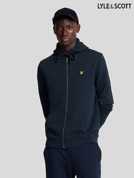 Lyle & Scott Blue Zip Through Hoodie (AL3043) | €95